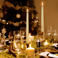 Nouveau LED sans flamme cône bougie lumières alimenté par batterie longues bougies lumière électronique photophore lampes maison mariage fête décor