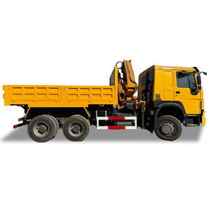 Camion-grue d'occasion 6x4 Sinotruck Howo 5 tonnes avec grue à bras articulé, moteur Yuchai, boîte de vitesses, roulement et moteur, hauteur de levage 15m - Product Image 4