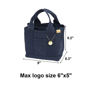 Bolso Tote de Lona con Cremallera para Mujer, Bolso Pequeño con Compartimentos para el Verano - Product Image 4