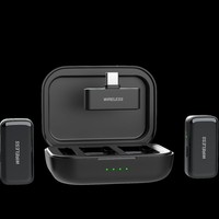 Microphone Lavalier sans Fil à Condensateur Omnidirectionnel, Longue Autonomie de Batterie, Réduction Automatique du Bruit, Diffusion en Direct, Radio HD