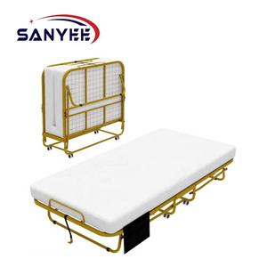 Профессиональная складная металлическая кровать с мягким матрасом для дома, спальни, отеля, больницы – портативная, компактная, складная кровать - Product Image 1
