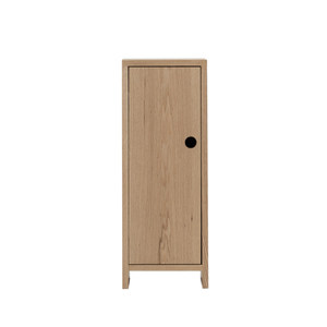 Minimalist Modern Red Oak Tea Cabinet Single Door No-Assembly Required - Compact <b>Sideboard</b> for Tea Rooms & Living Rooms - Product Image 5