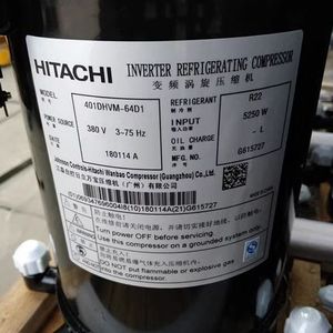 คอมเพรสเซอร์ทำความเย็นแบบอินเวอร์เตอร์ฮิตาชิ รุ่น 401DHV-64D2Y ใช้สารทำความเย็น R22 กำลังไฟ 5600 วัตต์ สำหรับเครื่องปรับอากาศและห้องเย็น - Product Image 3