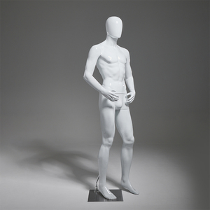 Manichino Maschile in Plastica Non Verniciata, Corpo Grezzo Bianco per <span class=keywords><strong>Pittura</strong></span> Fai-da-Te e Esposizione Personalizzata - Product Image 5