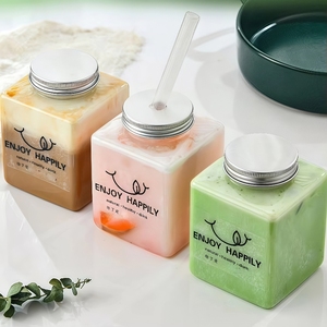 Bouteilles de jus <span class=keywords><strong>PET</strong></span> carrées 250ml 300ml 350ml 500ml Bouteille de soda jetable à vis portable pour boissons, café, thé - Product Image 3