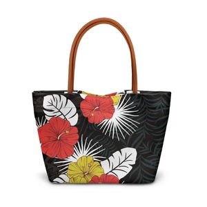 Borsa da donna polinesiana su misura di ibisco per il tempo libero grande capacità stampa comoda su richiesta giovane <span class=keywords><strong>e</strong></span> alla <span class=keywords><strong>moda</strong></span> - Product Image 2