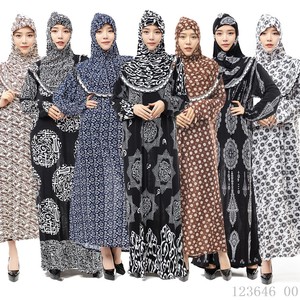 Dropshipping/Ready Stock Wholesale/OEM with Good <b>Elasticity</b> Headscarf and Muslim Women's Robe <b>Dress</b> - Product Image 2