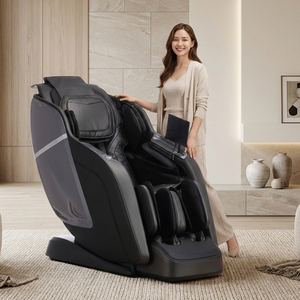 Fauteuil de massage corporel complet 3D de luxe Zhouqi ZQ3206, zéro gravité, commande vocale IA, charge sans fil, <span class=keywords><strong>musique</strong></span> Bluetooth - Product Image 5