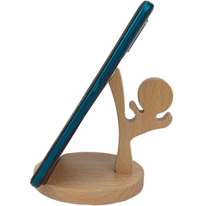 Wooden Phone Stand Beech Wood <b>Tablet</b> <b>Holder</b> Desk Display Rack Office Decorative Statues Gift - Product Image 1