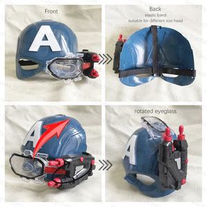 ของขวัญคริสต์มาสสุดเจ๋งสำหรับเด็กผู้ชายของขวัญสุดเจ๋งสำหรับคู่รักซูเปอร์ฮีโร่หมวกกัปตันอเมริกันพร้อมแว่นตาเรืองแสงเครื่องยิงกระสุน - Product Image 4