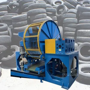 Mesin pengolahan pembuat produk karet kualitas tinggi, mesin pabrik penghancur daur ulang ban karet, mesin pemotong karet