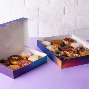 Miễn Phí Donut Hộp Thiết Kế Biểu Tượng Tùy Chỉnh Bán Buôn Cấp Thực Phẩm Mini Bánh Rán Bao Bì Hộp Cho 6,4 Pcs - Product Image 3