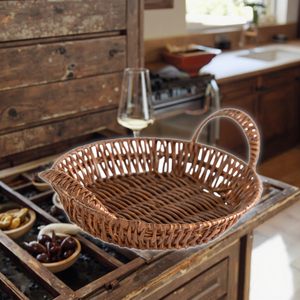 <span class=keywords><strong>Cesta</strong></span> de Mimbre de Polietileno de Alta Calidad para Alimentos, <span class=keywords><strong>Cesta</strong></span> de <span class=keywords><strong>Desayuno</strong></span> Tejida, <span class=keywords><strong>Cesta</strong></span> para Pan, <span class=keywords><strong>Cesta</strong></span> para Aperitivos y Té - Product Image 4