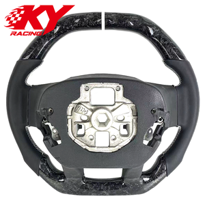 พวงมาลัยกีฬาหนังสีดำคาร์บอนไฟเบอร์ฟอร์จแบบกำหนดเองสำหรับ Ford Ranger Raptor F150 F-150 F250 F350 ปี 2015-2020 - Product Image 3