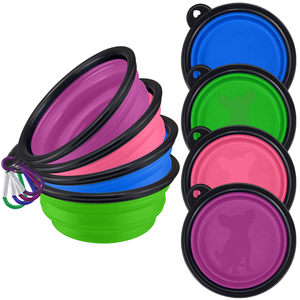 Bol pour chien personnalisé avec logo d'usine, bols pliables pour animaux de compagnie, plat portable pour nourrir et abreuvoir les animaux de compagnie lors de promenades, de stationnements et de voyages - Product Image 1