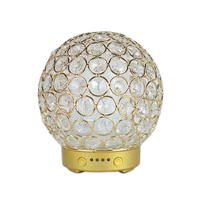 Diffuseur d'huiles essentielles en verre cristal électrique écologique 100 ml, humidificateur ultrasonique aromathérapie LED 7 couleurs pour la maison