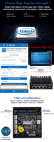 Mini PC Pare-feu Industriel NUC-C3L4 Soft Router Quad Core 4 ports LAN PXE Watchdog Msata DDR3L OpenWrt 1 Gbit/s En Stock