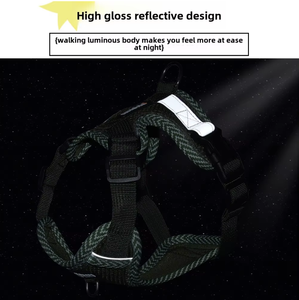 Grosir rompi tali hewan peliharaan nilon personalisasi harnes anjing nyaman bersirkulasi dengan kancing penutup tersedia dalam berbagai warna - Product Image 4