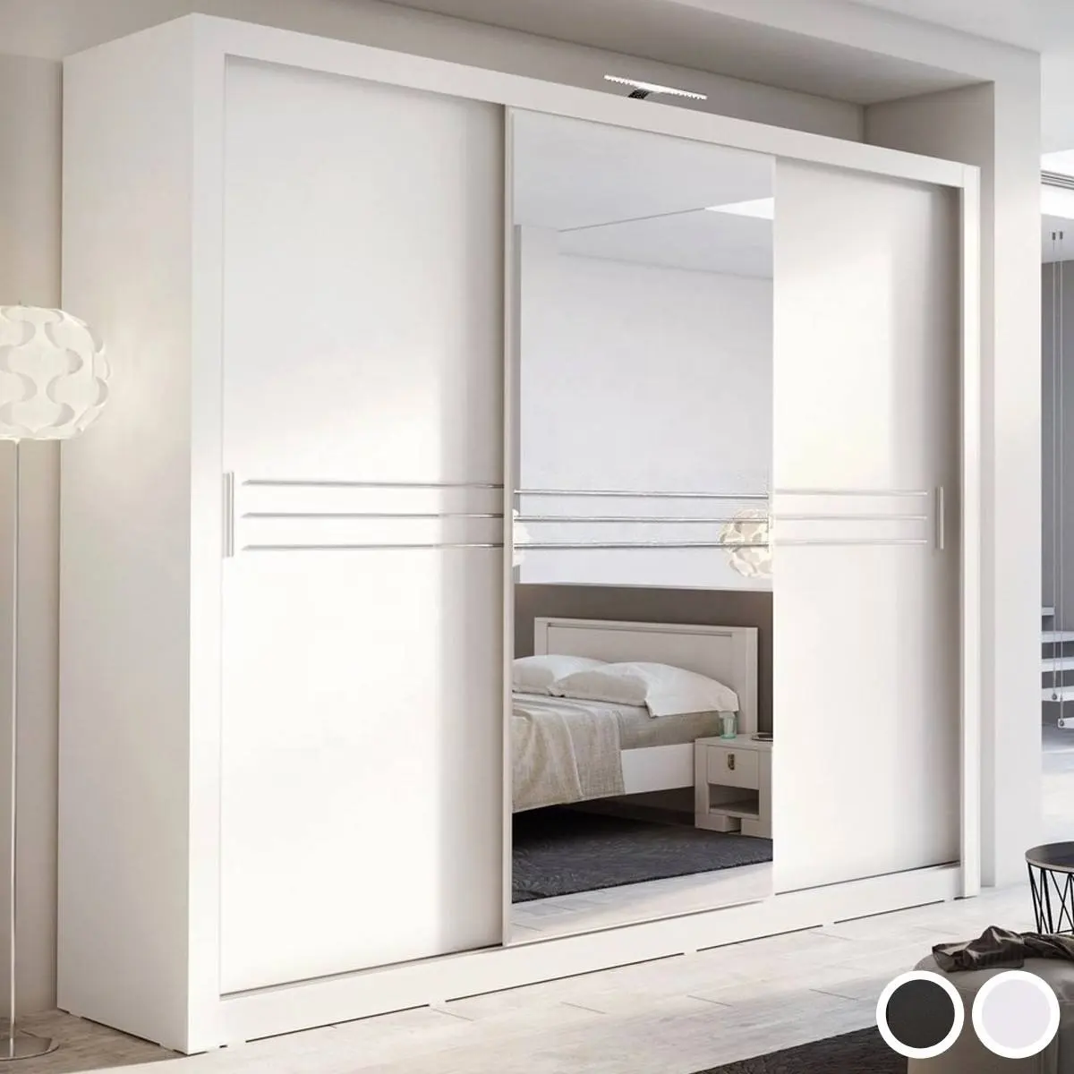 Blanco puerta corredera muebles de dormitorio armario para ropa/dormitorio armario organizador armario