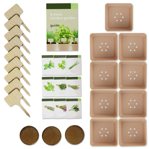 Kit de jardin de fenêtre pour 9 herbes, design ferme, pour <span class=keywords><strong>cuisine</strong></span> maison, meilleur <span class=keywords><strong>cadeau</strong></span> d'anniversaire original, facile à réaliser, pour rebord de fenêtre de <span class=keywords><strong>cuisine</strong></span>, unique - Product Image 4