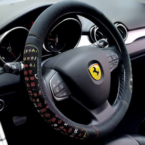 ปลอกหุ้มพวงมาลัยสีดำลายสีสันสดใสสำหรับใช้ภายในรถยนต์ - Product Image 3