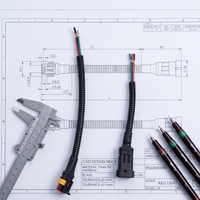 Kabel Konektor Otomotif Tahan Air 2-Pin, Pasangan Male & Female, Rakitan Kabel Steker Tertutup 2 Arah 12V untuk Sepeda Motor, Perahu