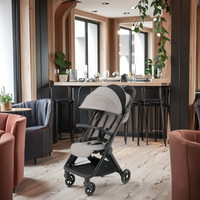 Poussette bébé pliable à une main, compacte, 3-en-1, avec cadre en alliage d'aluminium, capacité de charge de 20 kg, 0-3 ans