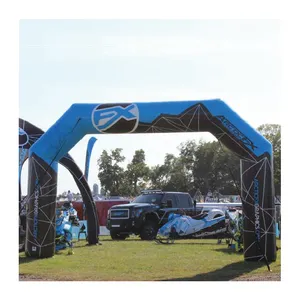 Porta de decoração publicitária arcos infláveis de corrida para esportes personalizados com acabamento inflável