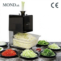 Mond.uk 200W Trancheuse et Hachoir Électrique Commercial à Moteur en Cuivre Pur, en Acier Inoxydable SUS304, pour Légumes, Oignons et Céleri