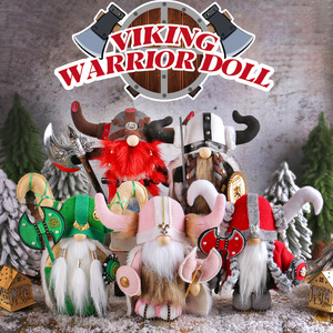 Viking Nain Poupée <span class=keywords><strong>Pirate</strong></span> Rudolf Figurine Décorative Viking Poupée Sans Visage En Peluche Poupée Ornement De Noël Figurine & Jouets - Product Image 1