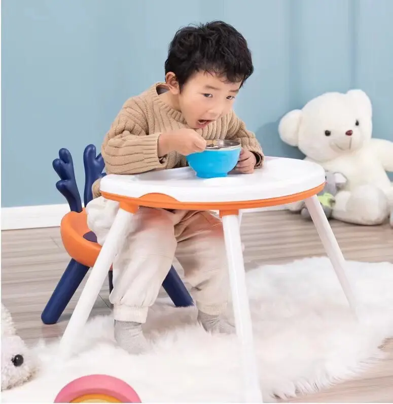 Study Collapsible Safety Kindergarten Desk Children Furniture Study Tables Kids Bedroom Plastic Baby Study Table And Chair Set