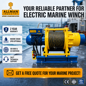 Verricello Elettrico Verricelli Marini M5 1 Tonnellata 220V 380V 3kW 120m Fune in Acciaio IP65 Opzionale per Operazioni Nautiche e Marine - Product Image 6