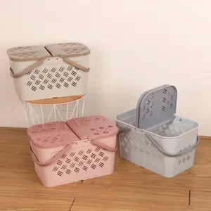 <span class=keywords><strong>Panier</strong></span> en plastique de marché de fruits de jouet de bain de cuisine <span class=keywords><strong>avec</strong></span> le stockage de fil d'organisateur de <span class=keywords><strong>couvercle</strong></span> - Product Image 1