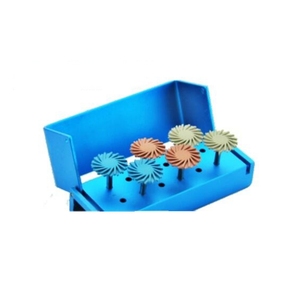 Kit de fraises dentaires RA pour polissage de matériaux composites ou de remplissage, avec support de fraises - Product Image 1