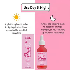 Serum Bibir Alami Vegan OEM Arbutin Squalane Mencerahkan Bibir Gelap, Mengatasi Bekas Luka, Memperbaiki Garis Halus, Menghilangkan Bibir Hitam, Serum Bibir Pink - Product Image 3