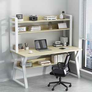 Escritorio de Computadora Moderno y Minimalista con Estantería Integrada, Mesa para Oficina en Casa, Dormitorio o Espacio de Trabajo, Tablero Artificial - Product Image 3