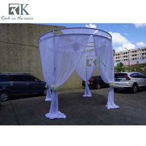 ชุดผ้าม่านแบบท่อคู่ทรงกลมสำหรับงานแต่งงาน พร้อมขาตั้งแบบท่อ ขายส่ง - Product Image 5