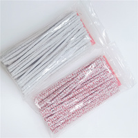 Nettoyeurs de pipe à tabac en fil et coton, 4 mm x 6 pouces, à point rouge droit, personnalisables, directement de l'usine, pour le nettoyage des pipes à fumer