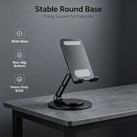 Support de téléphone de bureau réglable en alliage d'aluminium, pliable, pour tablette, vente chaude 2026, fourni directement par l'usine chinoise