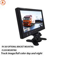 Système de caméra de recul avec écran LCD Firecore HX-07, télécommande, écran partagé, rétroviseur, avec moniteur 7 pouces pour bus