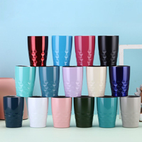 Gobelet isotherme personnalisé en acier inoxydable à double paroi de 10 oz/300 ml avec couvercle, logo personnalisé, pour le bureau et la maison