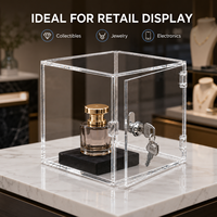 Maßgefertigte Abschließbare Transparente Acryl-Vitrine mit Schlüsselschloss - Durchsichtiger Aufbewahrungskasten
