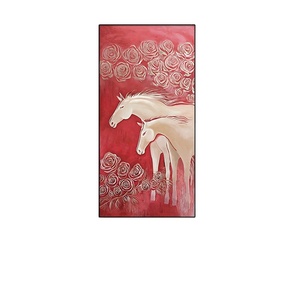 Vertical Corridor Corridor Mural Red Abstract Porch Decorative <strong>Painting</strong> White <strong>Horse</strong> Door Hanging <strong>Painting</strong> - Product Image 1