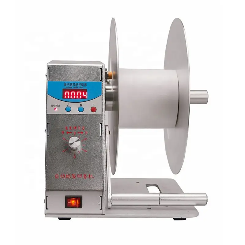 Rebobinador automático de filme plástico, máquina rebobinadora de fita adesiva Bopp com medidor e contador de quantidade
