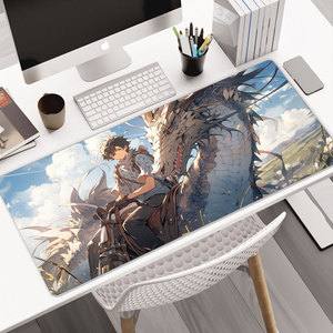 Custom Design Large Stitched Edges Playmat Smooth Surface XXL Anime Dragon <b>Gaming</b> Mousepad with Non-Slip Ruber Base - Product Image 1