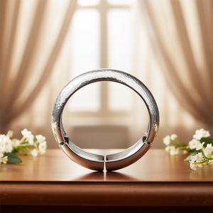 Bracciale rigido placcato oro con cerniera per donna, gioiello alla moda in lega, idea regalo - Product Image 2