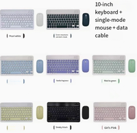 Ensemble clavier et souris sans fil universel rétroéclairé par LED silencieux, compatible avec iPad, téléphone portable, tablette