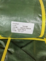 Bâche de protection extérieure imperméable et coupe-vent en PEHD vert/vert de 7 x 16 m avec œillets pour auvent et couverture de toit - Angola