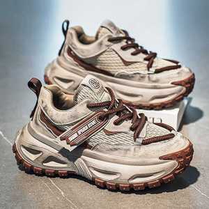 Chaussures pour hommes 2025 – Nouvelle collection automne, baskets décontractées polyvalentes à semelle épaisse, résistantes à l'usure, pour l'extérieur, en maille, à lacets, style « Dad Sneakers » - Product Image 3