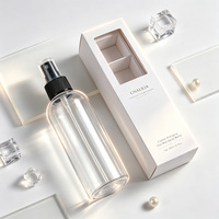 Flacon pulvérisateur rond en plastique PET transparent de 200 ml pour lotion personnalisée, shampoing, soin de la peau, gel douche, fournisseur d'emballages cosmétiques
